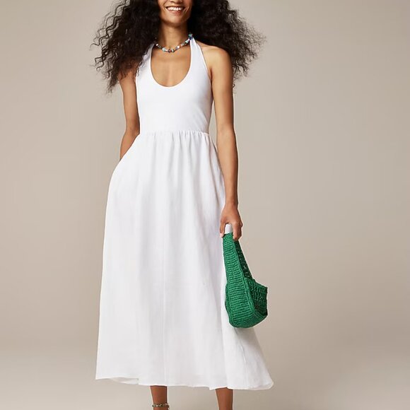 J. Crew Dresses & Skirts - J Crew Women's Halter mixy dress Small White Color